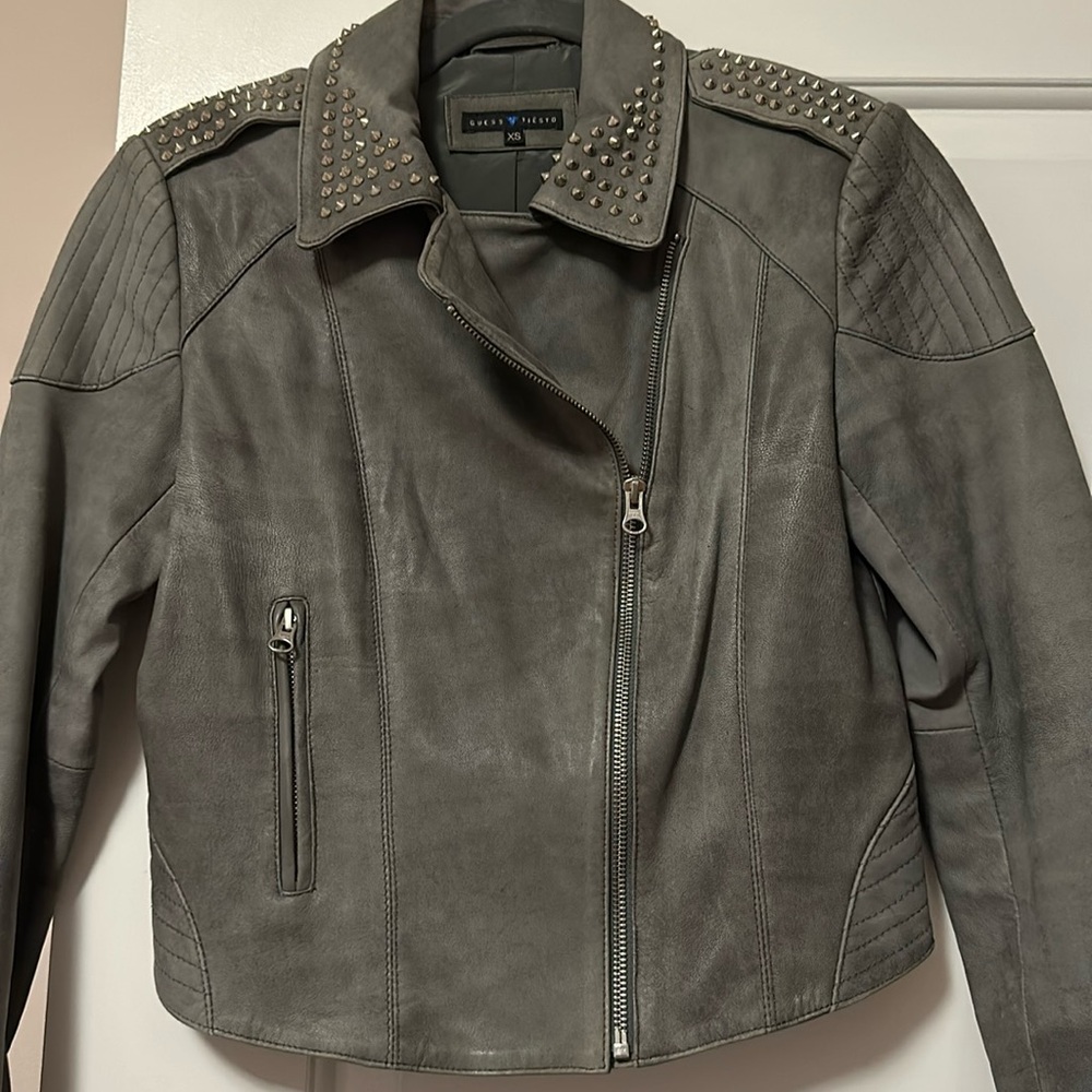 Guess genuine leather jacket